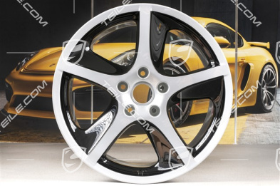 20-inch Sport Techno wheel, 10J x 20 ET55, silver + black high gloss