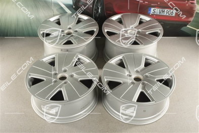 19" komplet felg Taycan S, 8J x 19 ET50 + 10J x 19 ET47, srebrne