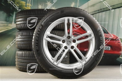 19" "Macan Turbo" Sommerräder Satz, Felgen 8,5J x 19 ET21 + 9J x 19 ET21, Sommerreifen Michelin 235/55 R 19 + 255/50 R 19, mit RDK-Sensoren