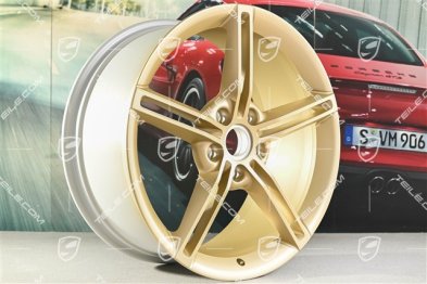 21" Komplet felg Mission E Design, 9,5J x 21 ET60 + 11,5J x 21 ET66, aurum - złoty satynowy półmat
