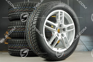 19-inch Cayenne Turbo winter wheel set, 4 wheels 8,5 J x 19 ET 59 + 4 Dunlop winter tyres 265/50 R 19 110V XL M+S, with TPMS sensors