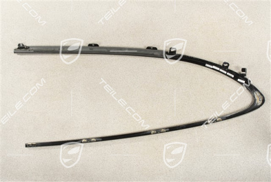 Moulding, Door channel, incl. sealing, rear, Black, L