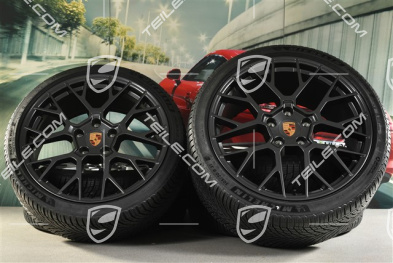 20"+21" RS Spyder Design Winterrädersatz, Felgen 8,5J x 20 ET50 + 11J x 21 ET82 + NEUE Michelin Winterreifen 245/35 R20 + 305/30 R21, mit RDK-Sensoren, Antrazitgrau