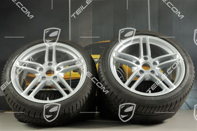 19" Komplet kół zimowych Carrera, 8,5J x 19 ET54 + 11J x 19 ET69 + NOWE opony zimowe Continental 235/40 R19 + 285/35 R19, bez czujników ciśnienia RDK