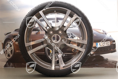 19-inch winter wheel set, 911 Turbo II, wheels 8J x 19 ET57 + 11J x 19 ET51, tyres 235/35 R19 + 295/30 R19, with TPMS