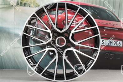 21-inch wheel rim, Cayenne RS Spyder, 9,5J x 21 ET46, black high gloss