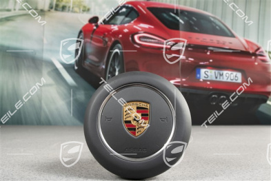 Airbag-Einheit für Lenkrad, Leder, Schwarz, GT4