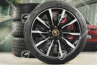 20-inch Tequipment Design summer wheel set, rims 9J x 20 ET54 + 11J x 20 ET60 + NEW Michelin summer tyres 245/45 R20 + 285/40 R20, black high gloss