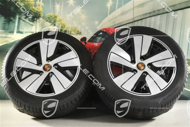 19" Taycan S Winterräder Satz, Felgen 8J x 19 ET50 + 10J x 19 ET47, Continental Winterreifen 225/55 R19 + 275/45 R19, DOT/Bj. 2021/2022, Reifenprofil 6mm