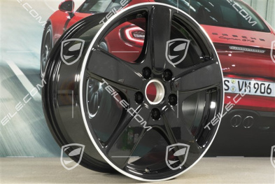 19" felga Cayenne Sport Classic II, 8,5J x 19 ET59, czarny wysoki połysk