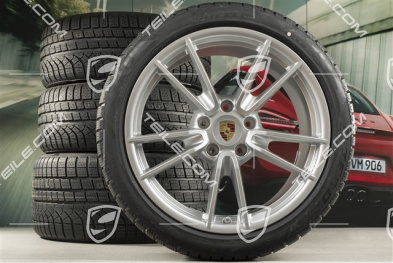 19"+20" koła zimowe Carrera, komplet, felgi 8,5J x 19 ET52 + 11J x 20 ET66 + NOWE opony zimowe Pirelli 235/40 R19 + 295/35 R20, z czujnikami ciśnienia