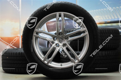 19" "Macan Turbo" Sommerräder Satz, Felgen 8J x 19 ET21 + 9J x 19 ET21, Sommerreifen Michelin 235/55 R 19 + 255/50 R 19, mit RDK-Sensoren
