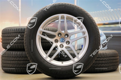 18" "Macan S" koła całoroczne komplet, felgi 8J x 18 ET21 + 9J x 18 ET21, opony wielosezonowe 235/60 ZR 18 + 255/55 ZR 18, z czujnikami ciśnienia RDK