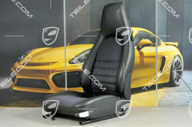 Seat, leatherette, Black, R