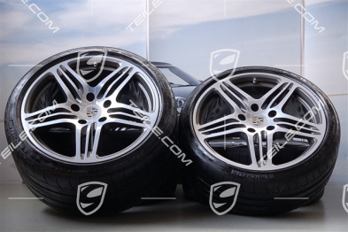 19" Sommerräder Satz Turbo I, Felgen 8,5J x 19 ET 56 + 11J x 19 ET51 + NEUE Sommerreifen 235/35 ZR19 + 305/30 ZR19, RDK-Sensoren