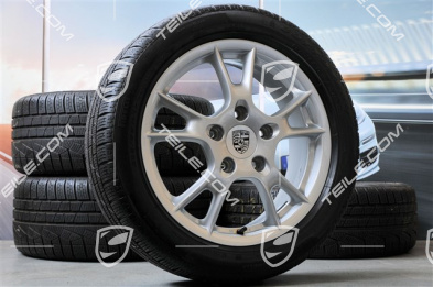 17" Boxster II koła zimowe, komplet, felgi 6,5J x 17 ET55 + 8J x 17 ET40 + NOWE opony zimowe 205/55 R17 + 235/50 R17