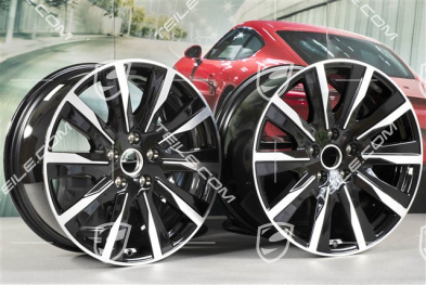 20-inch Taycan Tequipment Design wheel rim set, 9J x 20 ET54 + 11J x 20 ET60, black high gloss