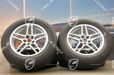 18" "Macan S" koła całoroczne komplet, felgi 8J x 18 ET21 + 9J x 18 ET21, opony wielosezonowe 235/60 ZR 18 + 255/55 ZR 18, z czujnikami ciśnienia RDK