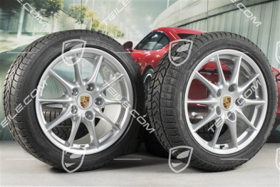 17" Koła zimowe komplet Carrera II, felgi 7J x 17 ET50 + 9J x 17 ET55 + NOWE opony zimowe 205/50 R17 + 255/40 R17