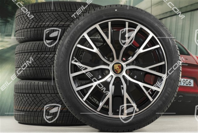 20" koła zimowe Turbo S Aero Design, komplet, felgi 9J x 20 ET54 + 11J x 20 ET60 + NOWE opony zimowe Goodyear 245/45 R20 + 285/40 R20