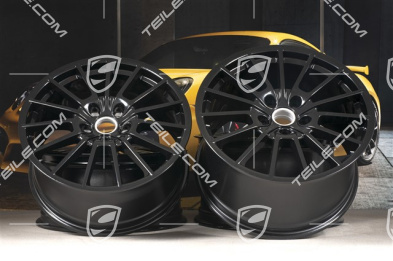 20" Panamera Sport Felgensatz, 2 x 9,5J x 20 ET 65 + 2 x 11,5 J x 20 ET 63, schwarz