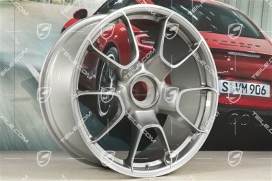 20-inch + 21-inch Turbo S Exclusive Design wheel rim set, 9,5J x 20 ET44 + 12J x 21 ET70, Platin Silver