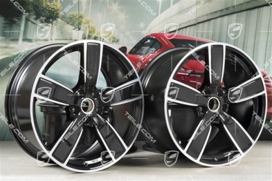 22" Felgensatz Cayenne Sport Classic, 10J x 22 ET48 + 11,5J x 22 ET61, tiefschwarz-metallic