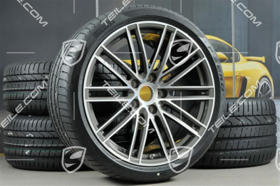 20" Sommerräder 911 Turbo IV, Felgen 11,5J x 20 ET56 + 9J x 20 ET51 + Pirelli Sommerreifen 305/30 ZR20 + 245/35 ZR20, Titan