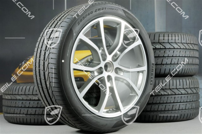 21" koła letnie Cayenne Exclusive Design, komplet, felgi 9,5J x 21 ET46 + 11,0J x 21 ET58 + opony letnie Pirelli P Zero 285/40 R21 + 315/35 R21, z czujnikami ciśnienia