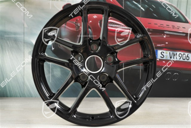 17" Komplet felg Cayman, przednie 6,5J x 17 ET55 + tylne 8J x 17 ET40, czarny wysoki połysk