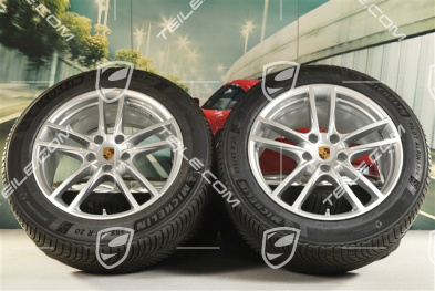 20" koła zimowe Cayenne Sport, komplet, felgi 9J x 20 ET50 + 10,5J x 20 ET64 + opony zimowe Michelin 255/55 R20 + 295/45 R20, z czujnikami ciśnienia