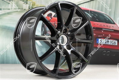 20-inch wheel rim, Cayenne Design, 10,5J x 20 ET64, black high gloss