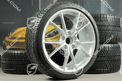20" Winterräder Satz Carrera S (IV), gebrauchte Felgen 8,5J x 20 ET49 + 11J x 20 ET56 + NEUE Michelin Pilot Alpin PA4 N1 Winterreifen 245/35 R20 + 295/30 R20