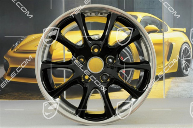 18" Felge GT3 2004, 11J x 18 ET63, Felgenstern in Schwarz Hochglanz lackiert
