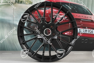 21" Komplet felg Cayenne RS Spyder, 11J x 21 ET58 + 9,5J x 21 ET46, czarny satynowy półmat