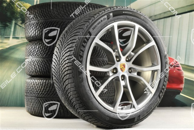 21-inch Cayenne Exclusive Design winter wheel set, rims 9,5J x 21 ET46 + 11,0J x 21 ET58 + Michelin winter tyres 285/45 R21 + 305/40 R21, with TPMS