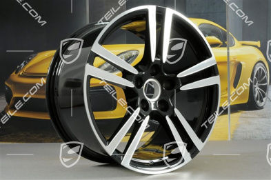 20" Komplet felg Turbo II, 9,5J x 20 ET65 + 11J x 20 ET68, czarny wysoki połysk