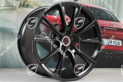 22-inch wheel rim set, BBS, 10J x 22 ET48 + 11,5J x 22 ET61, in blacksatin-mat
