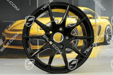 18" Komplet felg Panamera S, 8J x 18 ET59 + 9J x 18 ET53, czarny wysoki połysk