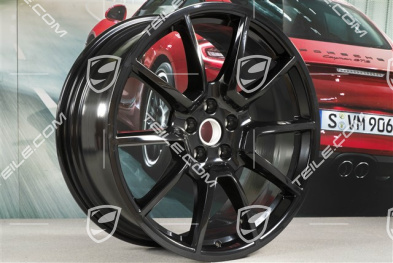 20" Komplet felg Macan SportDesign, 9J x 20 H2 ET 26 + 10J x 20 ET19, czarny wysoki połysk