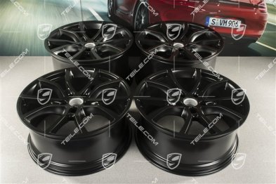 21" Komplet felg Cayenne Exclusive Design, 11J x 21 ET49 + 9,5J x 21 ET46, do Cayenne Coupé, czarny satynowy półmat