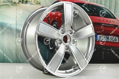 20" Komplet felg Carrera Sport, 8,5J x 20 ET57 + 10,5J x 20 ET47, Platinsilber Metallic