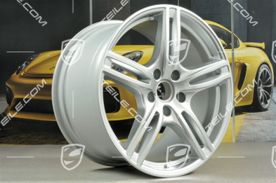 20" Komplet felg Panamera Turbo, 9,5J x 20 ET71 + 11,5J x 20 ET68, srebrny Brilliant chrome
