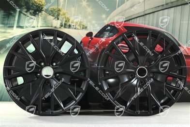 20" Felgensatz Turbo S Aero Design, 9J x 20 ET54 + 11J x 20 ET60, in Schwarz Seidenmatt