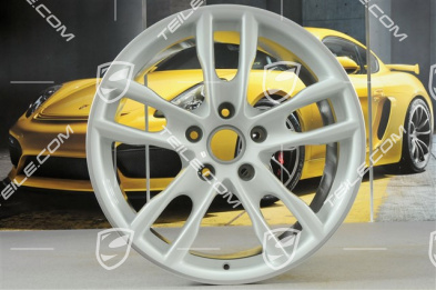 19-inch Boxster S III wheel set, 8J x 19 x ET 57 + 9,5J x 19 x ET 45, wheel spokes in white