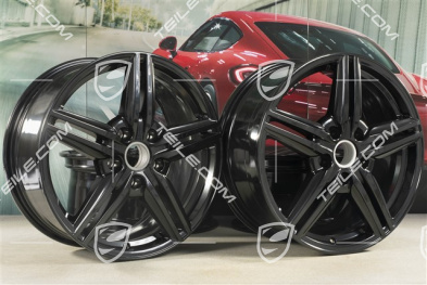 19" Komplet felg Cayenne Design II, 4x felga 8,5J x 19 ET59, czarny wysoki połysk