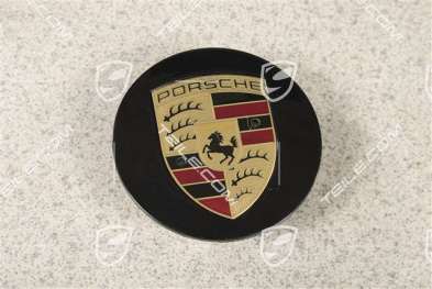 Radzierdeckel, konkav, Wappen farbig, Tiefenschwarzmetallic, für 20" Sport Classic Felgen