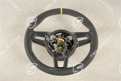 Sports Steering wheel GT, Alcantara, black/silver, 12 o'clock marking Speed yellow