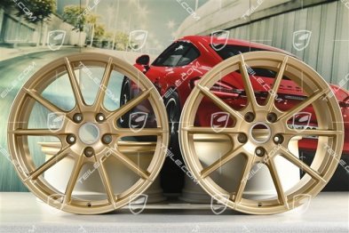 20" komplet felg "Spyder" / "718 Sport", felgi 8,5J x 20 ET57 + 10,5J x 20 ET47, Aurum satynowy półmat