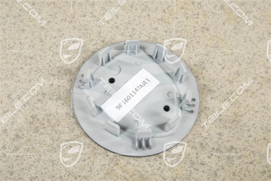 Center cap, concave, coloured crest, black satin mat